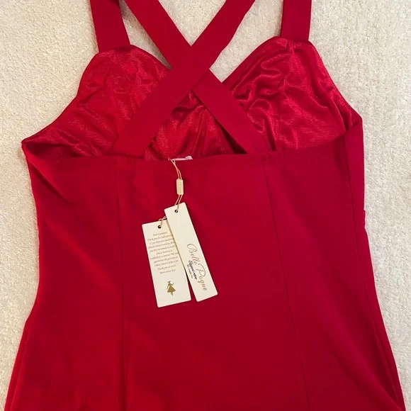 Convertible Chic! 🔥 Belle Poque Red Blouse (L) NWT - Picture 5 of 9
